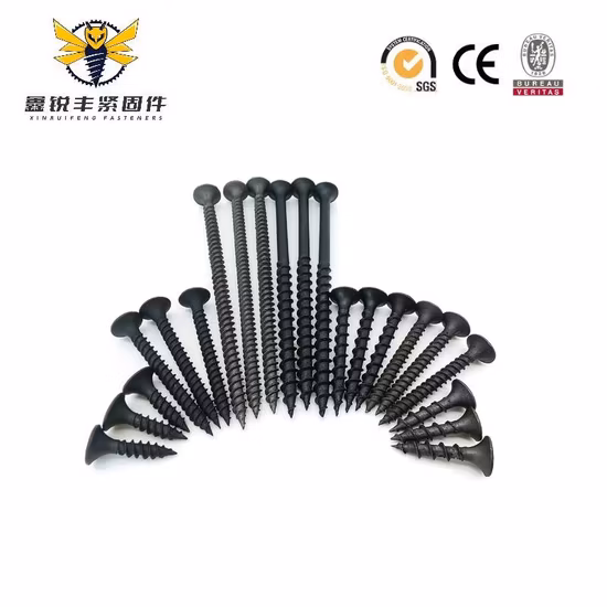 3.5*19mm/C1022A/Bugle Head Fosfato nero/Zincato/Vite per tetto/Anticorrosione/Vite per legno/Vite ondulata grossa/Vite per cartongesso/Vite per cartongesso